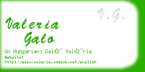 valeria galo business card